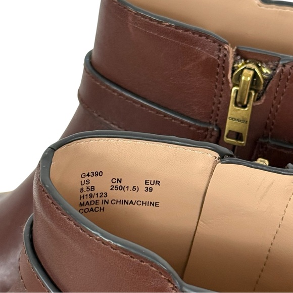 Coach “Dylan” Brown Leather Ankle Boots 8.5 B - Picture 8 of 15